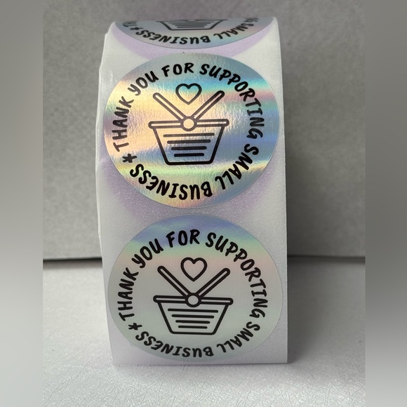 100pcs Thank You Stickers Holographic Small Business Labels 2” - Picture 13 of 14